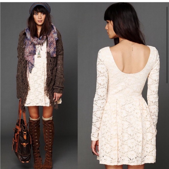 Free People Rose Garden Eyelet Lace Pleated Mini Dress - Picture 3 of 14